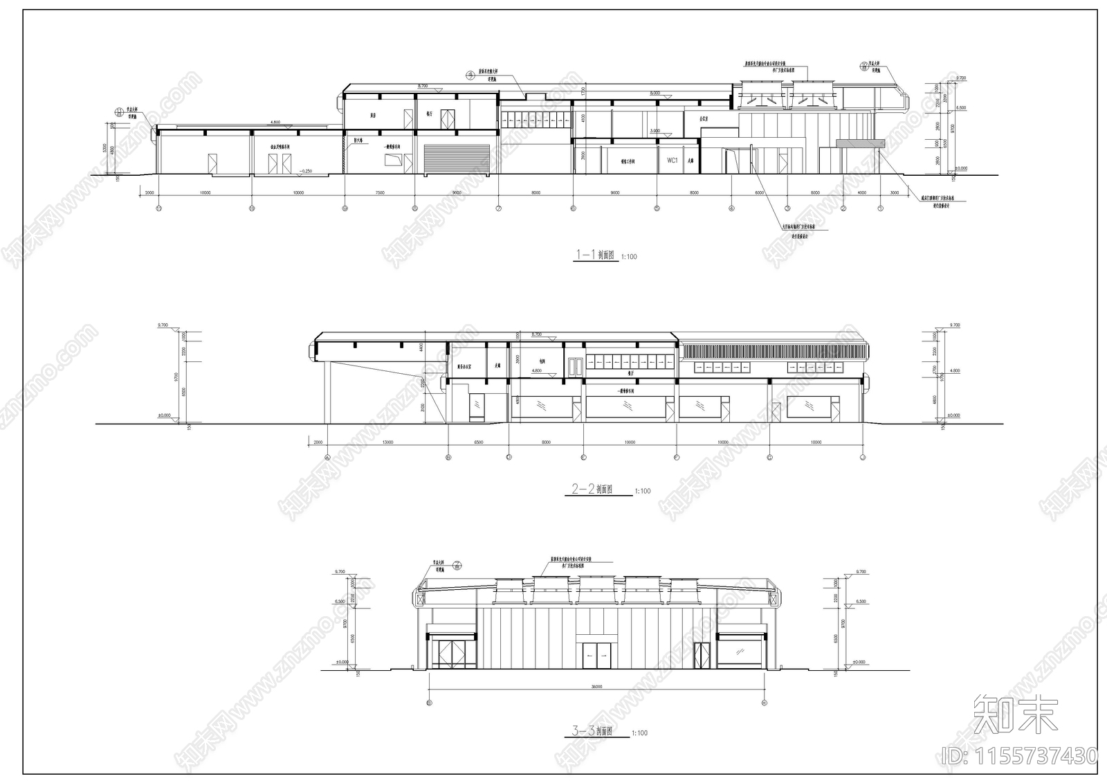雷克萨斯4S店建筑图cad施工图下载【ID:1155737430】
