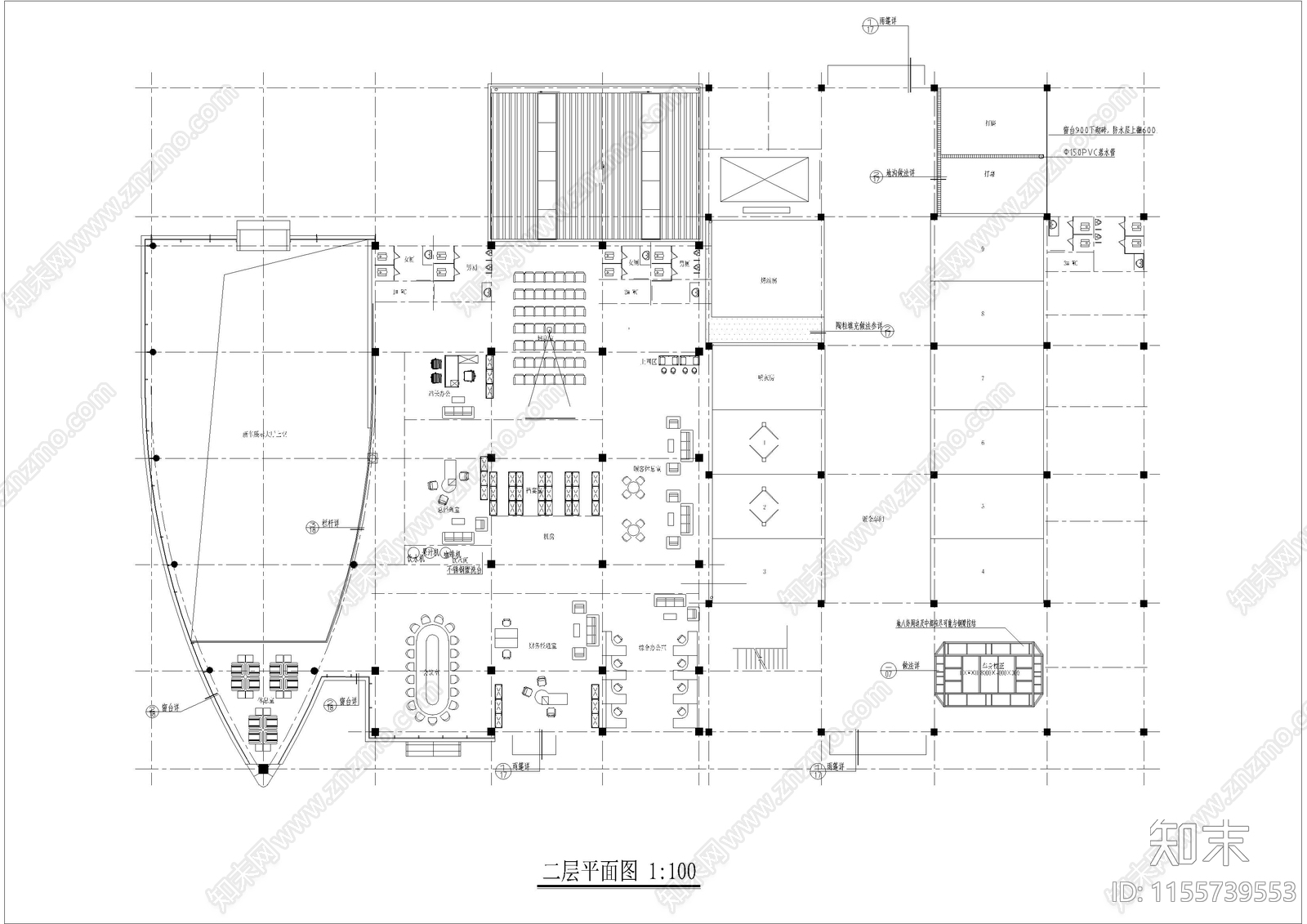 别克4S店建筑图cad施工图下载【ID:1155739553】