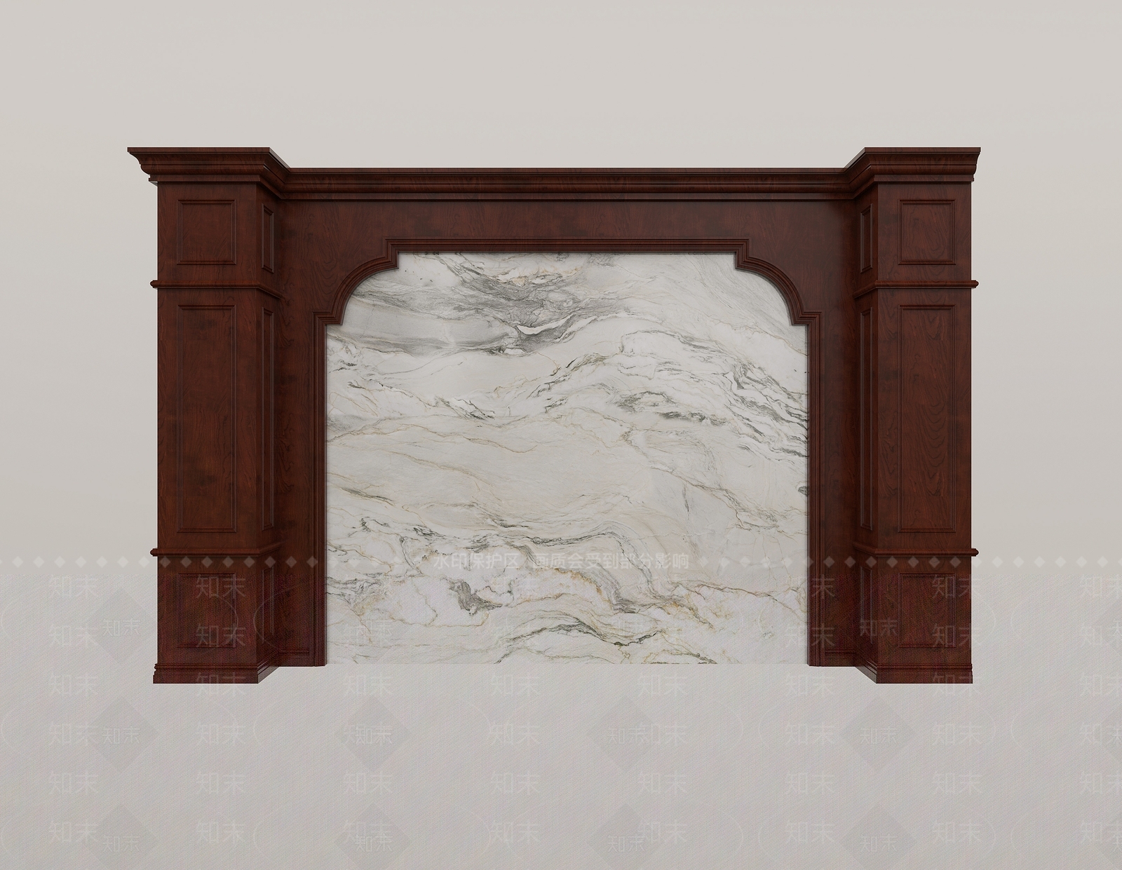 美式电视背景墙3D模型下载【ID:1155740894】