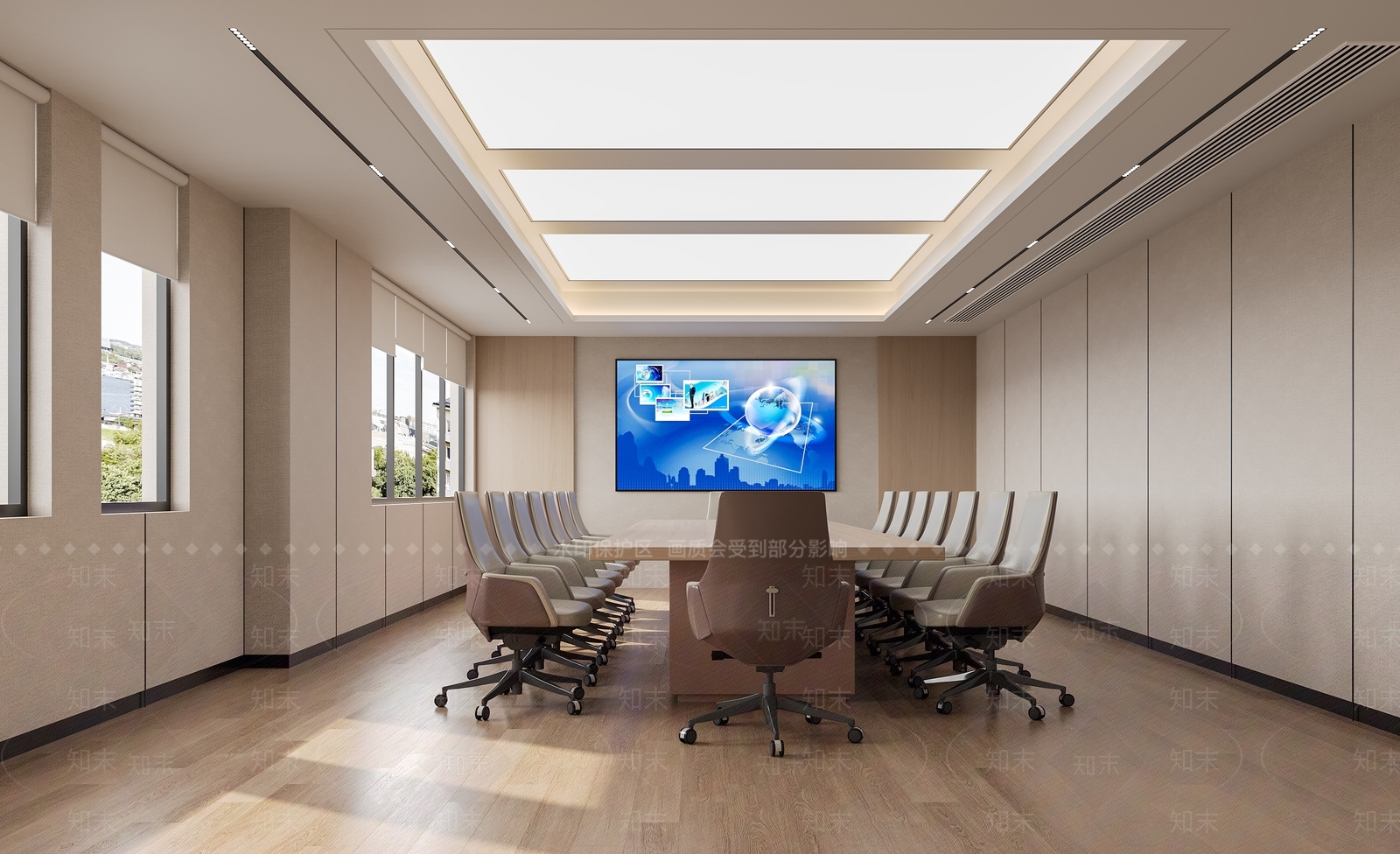 现代会议室3D模型下载【ID:1155741675】