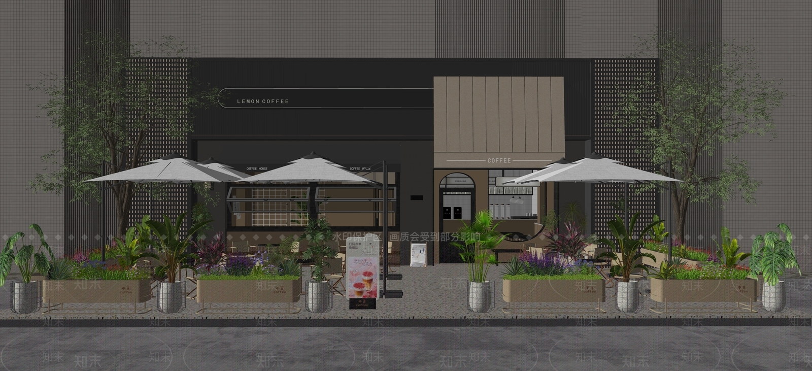 现代商业外摆SU模型下载【ID:1155746610】