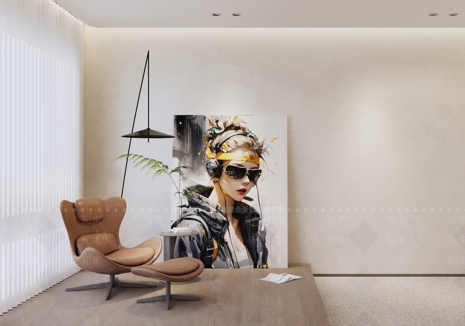 现代时尚人物挂画SU模型下载【ID:1155746429】