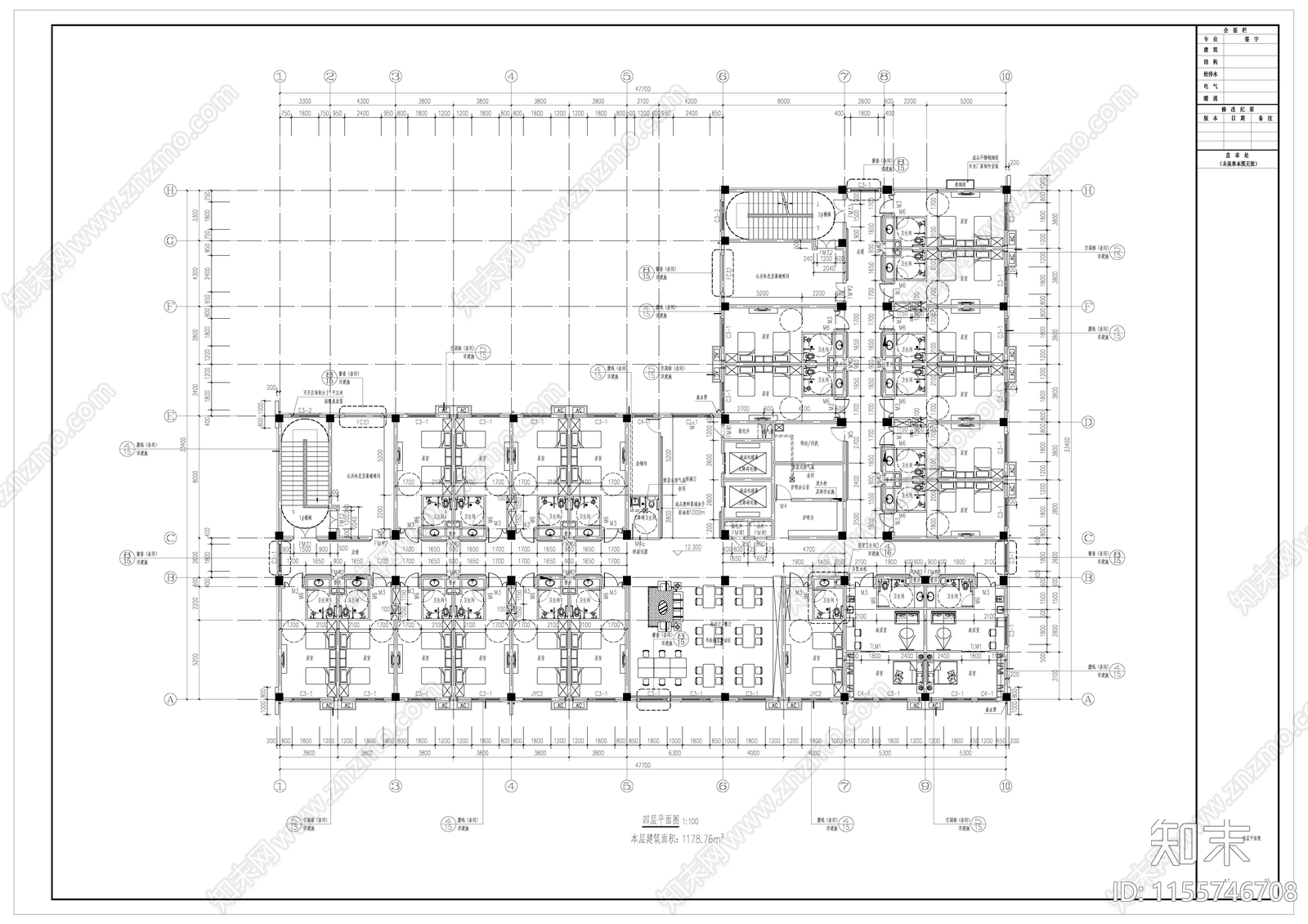 老年人养老院建筑cad施工图下载【ID:1155746708】