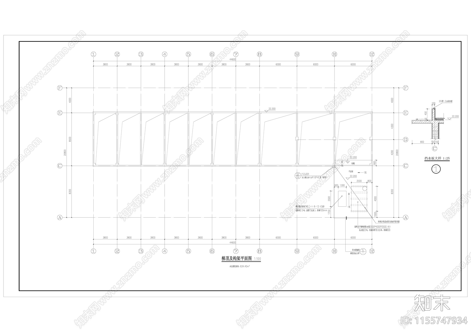 研发办公楼建筑cad施工图下载【ID:1155747934】