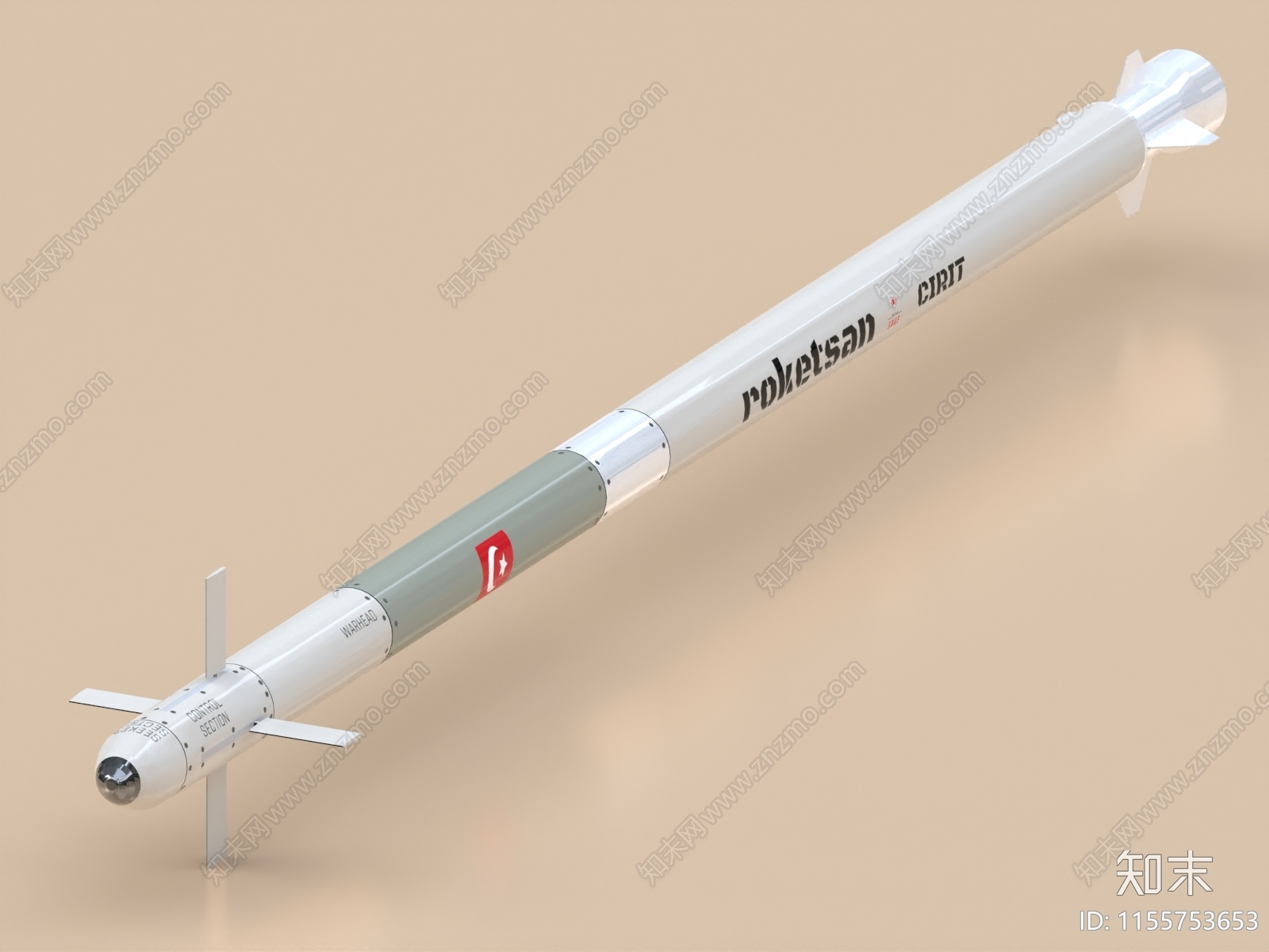 导弹3D模型下载【ID:1155753653】