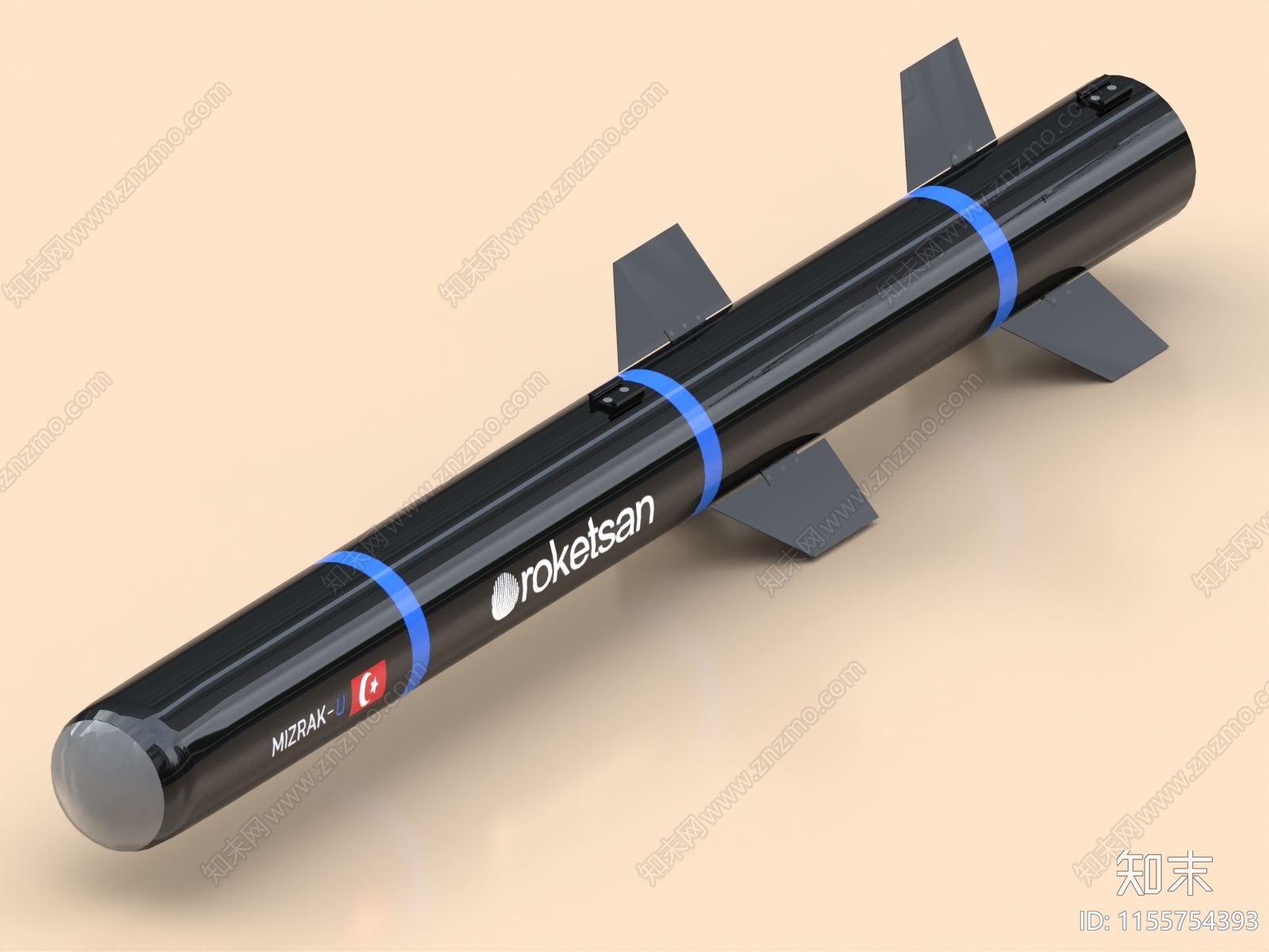 导弹3D模型下载【ID:1155754393】