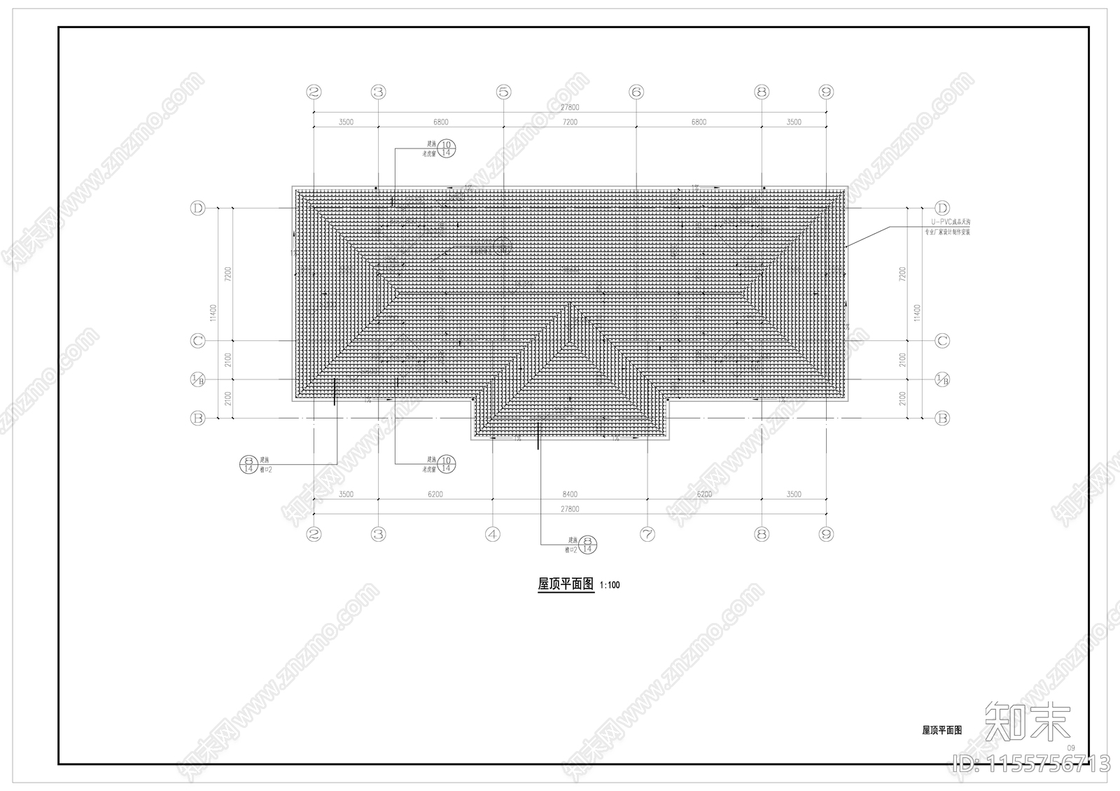 欧式办公楼建筑设计cad施工图下载【ID:1155756713】