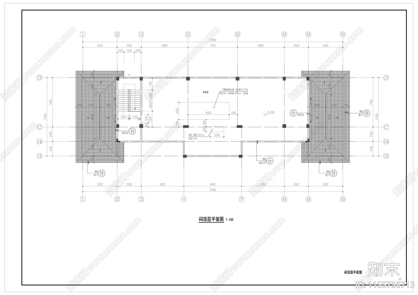 欧式办公楼建筑设计cad施工图下载【ID:1155756713】