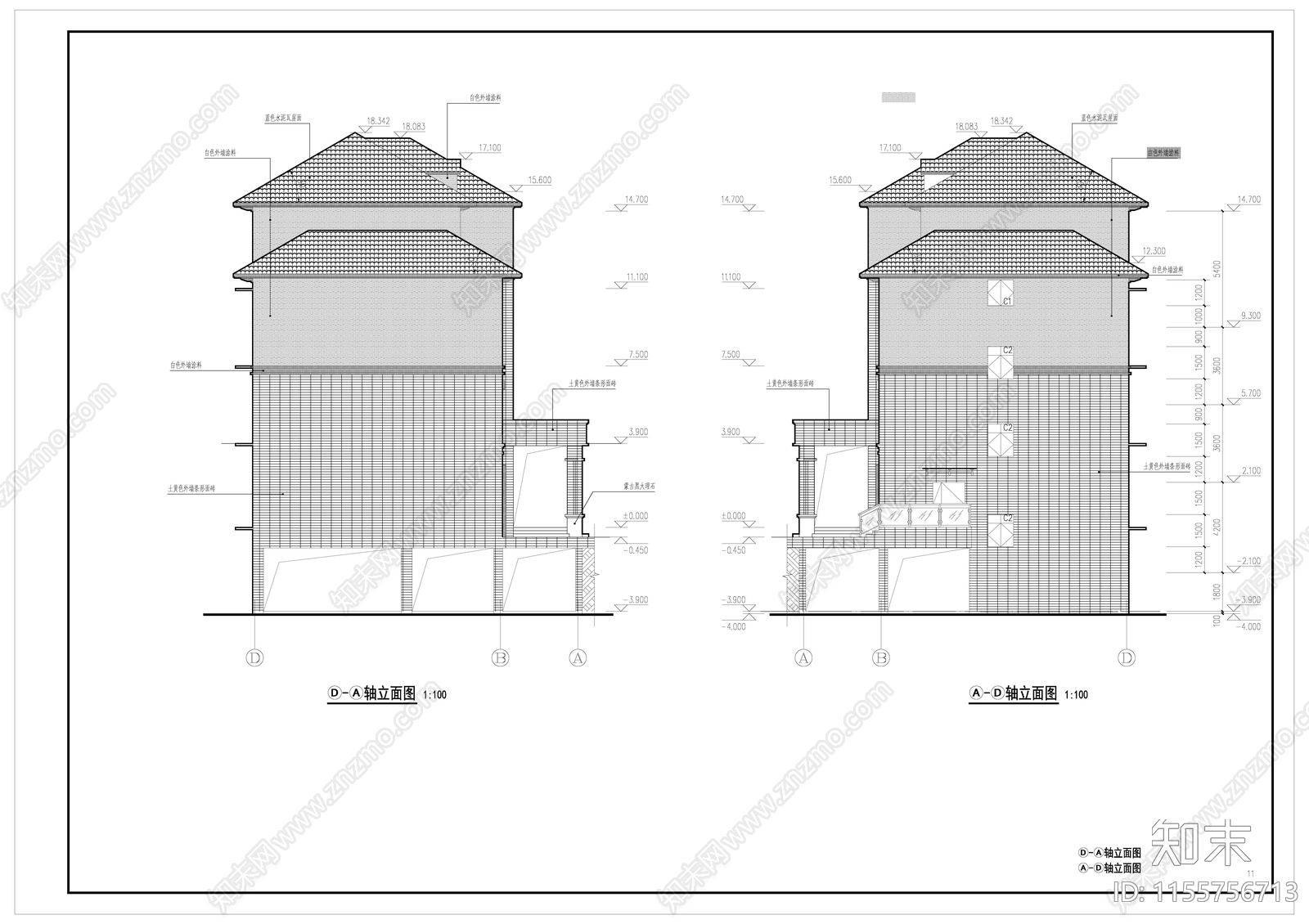 欧式办公楼建筑设计cad施工图下载【ID:1155756713】