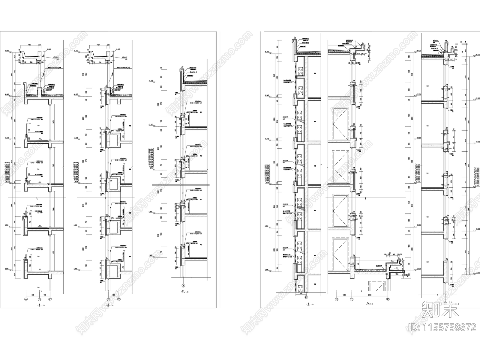 现代十六层高层住宅单体全套说明详图节能cad施工图下载【ID:1155758872】