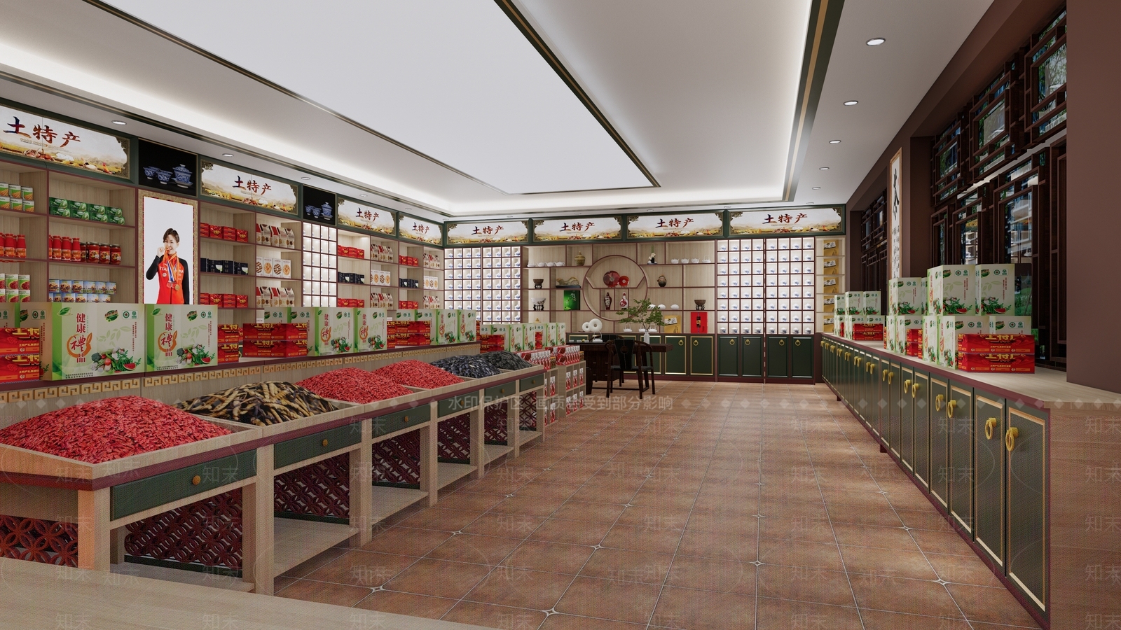 新中式特产店SU模型下载【ID:1155759358】