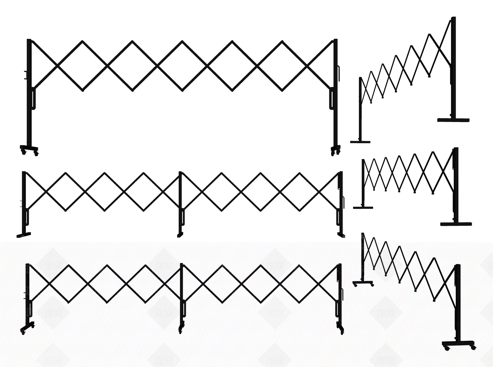现代伸缩门SU模型下载【ID:1155762079】