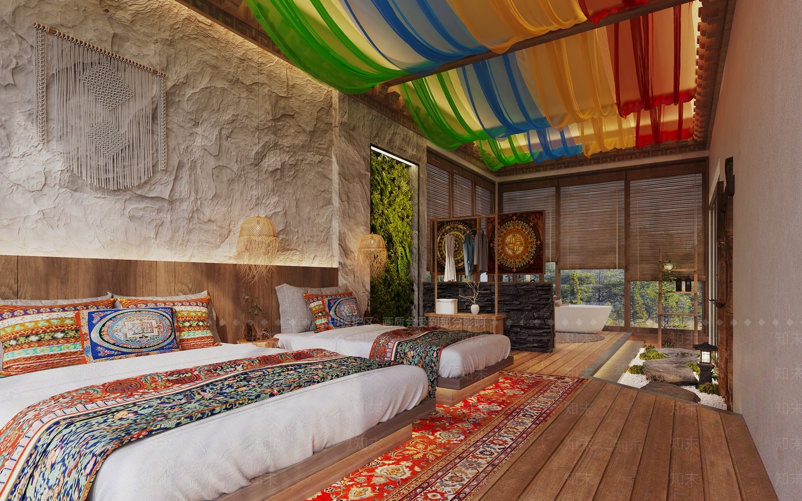 中式民族风民宿3D模型下载【ID:1155765219】