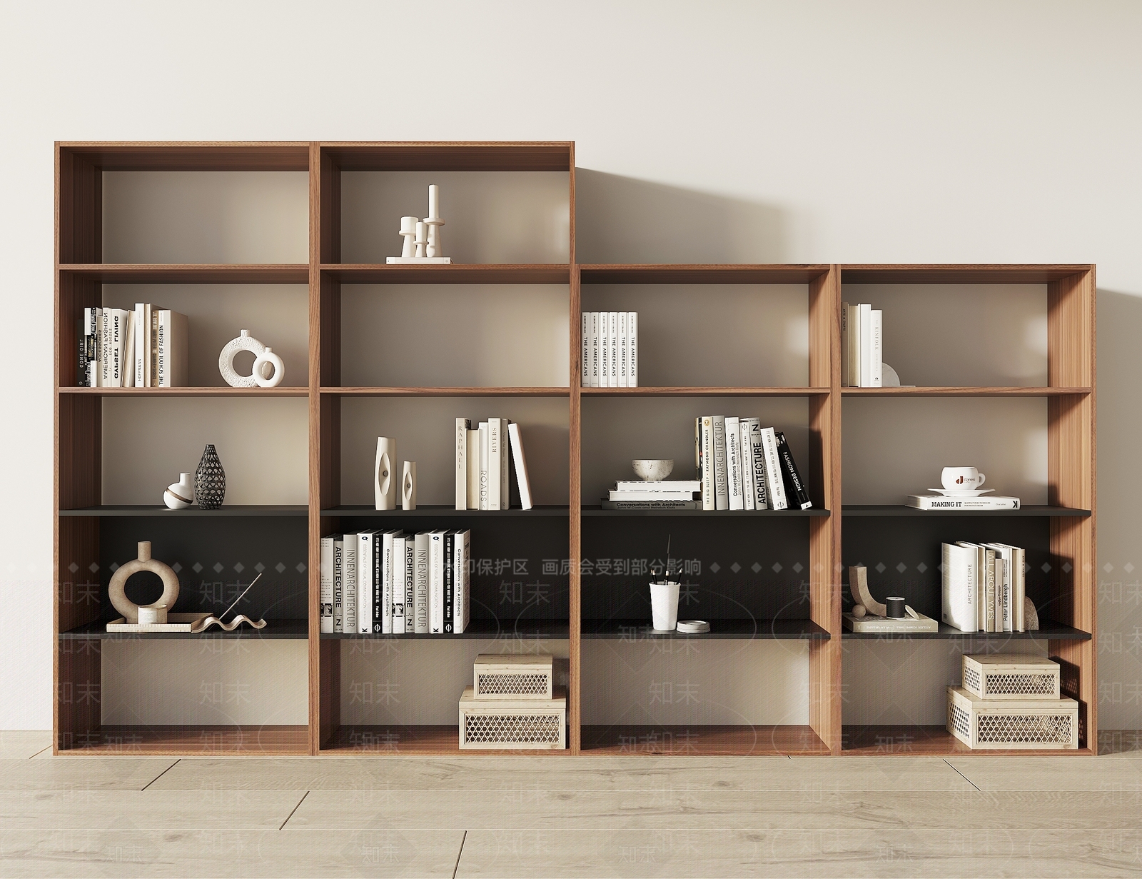 现代书架SU模型下载【ID:1155767204】