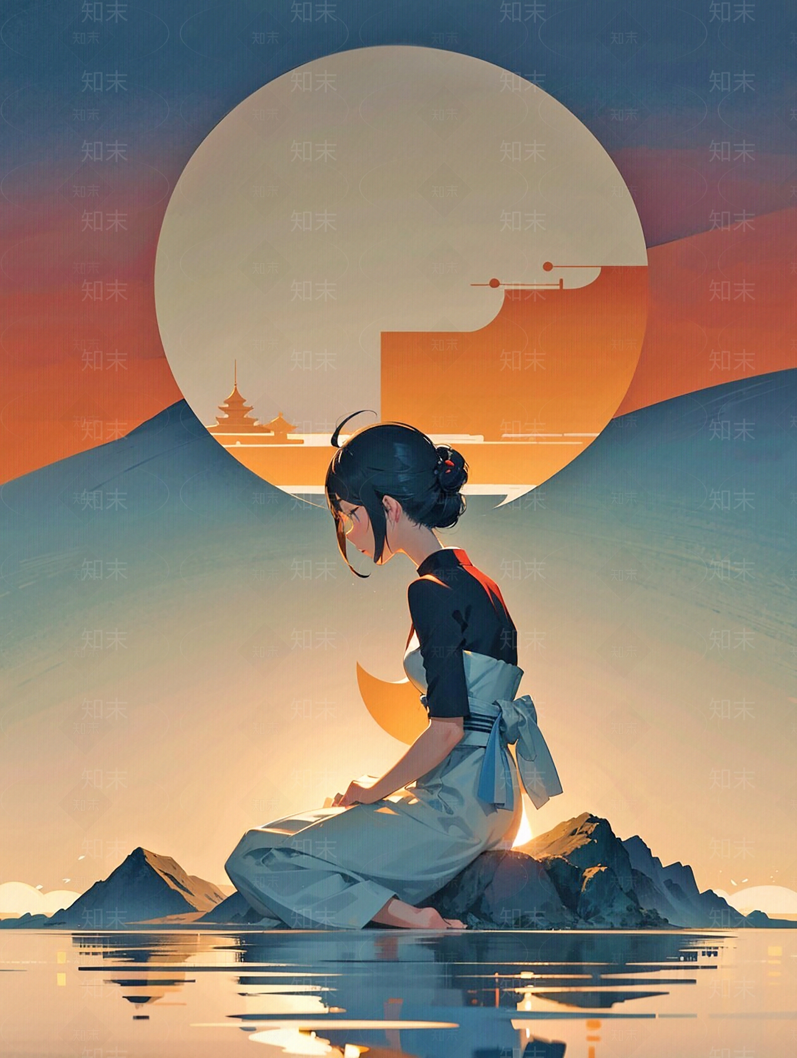 现代水彩风格儿童壁纸贴图下载【ID:1155769351】