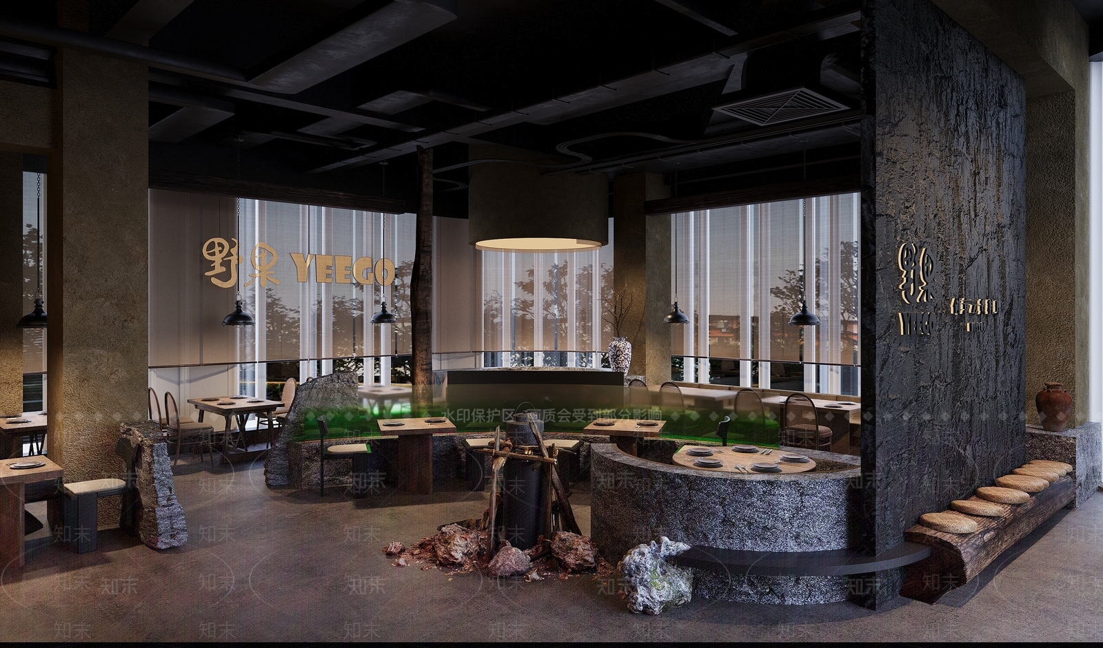 工业风西餐厅3D模型下载【ID:1155770067】