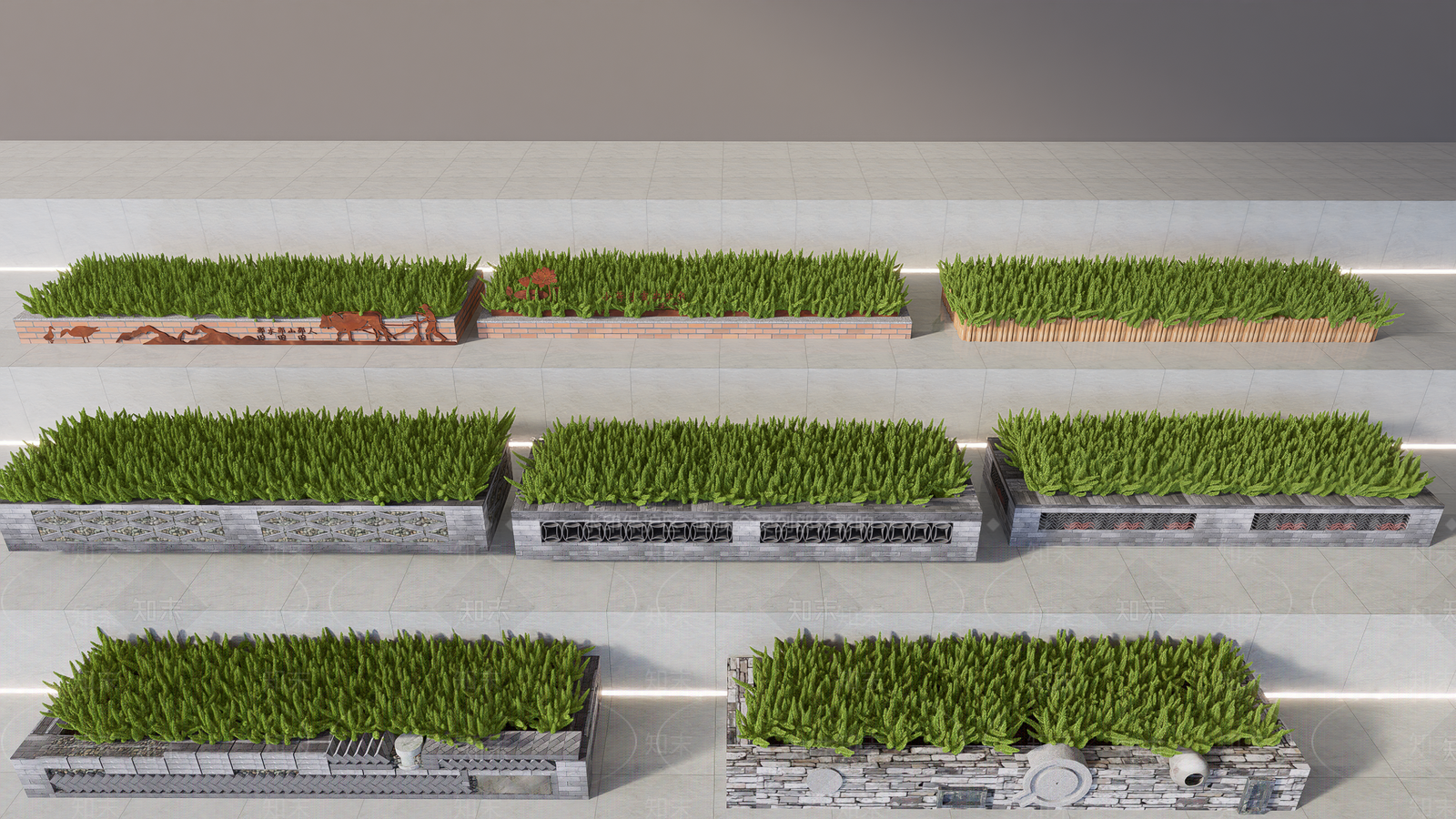 花坛合集SU模型下载【ID:1155771359】