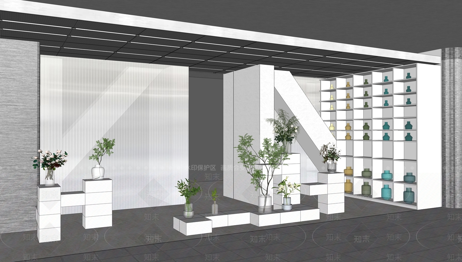 现代花店SU模型下载【ID:1155777417】