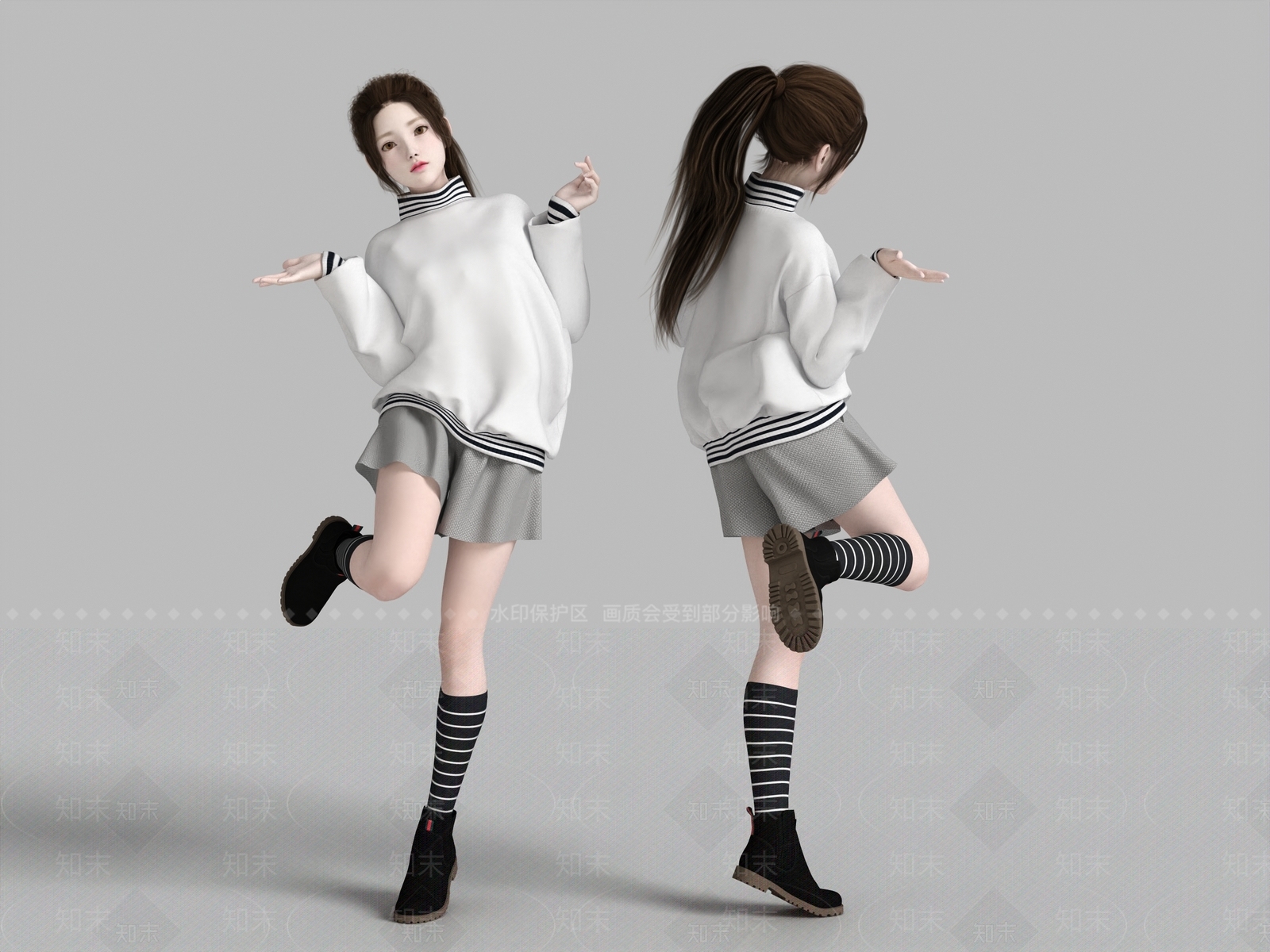 女人SU模型下载【ID:1155784995】