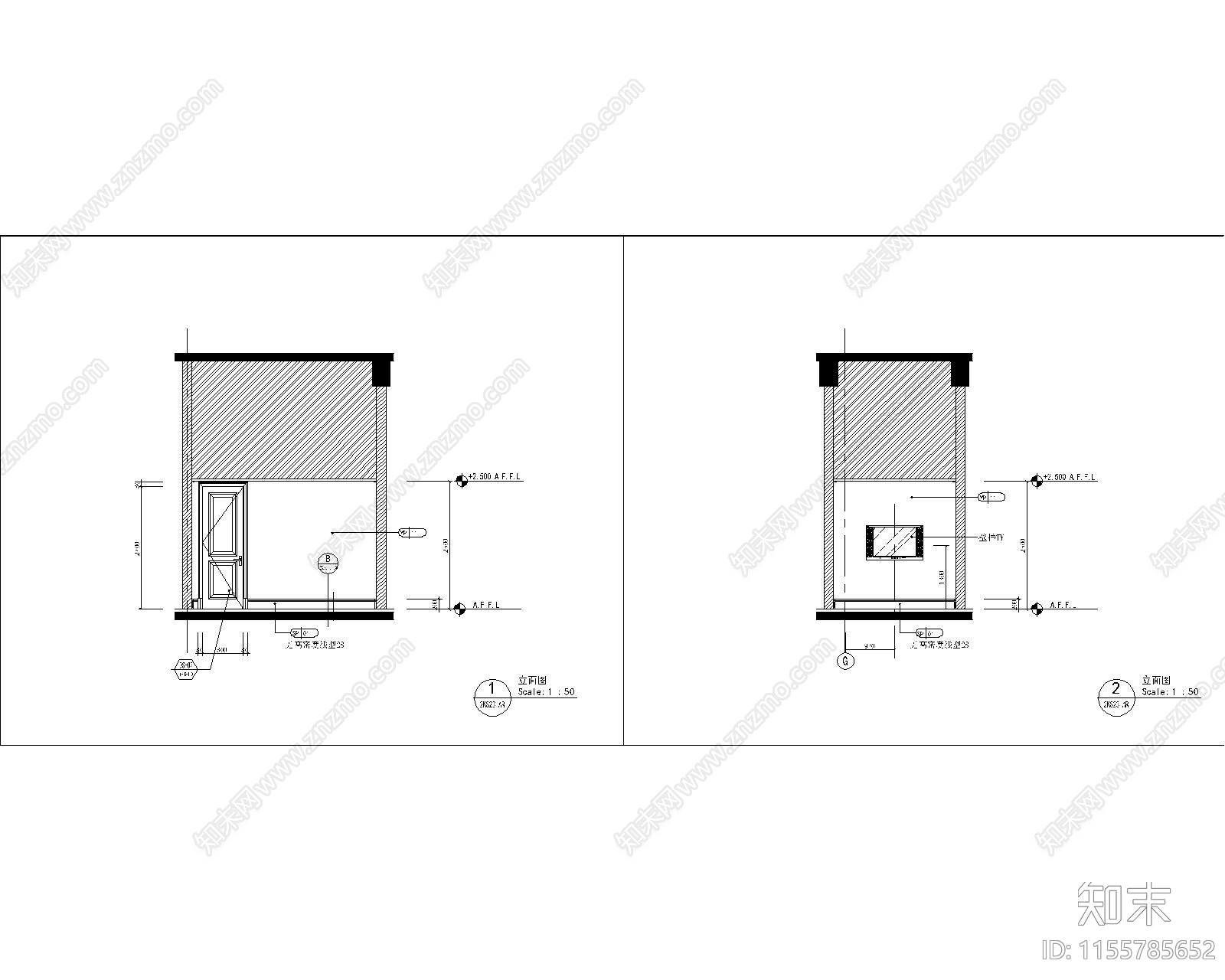 大酒店中医按摩房cad施工图下载【ID:1155785652】