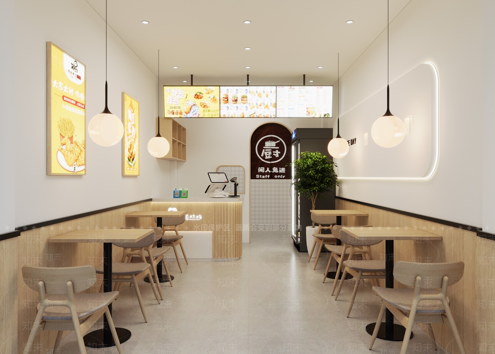 现代炸鸡店3D模型下载【ID:1155789219】