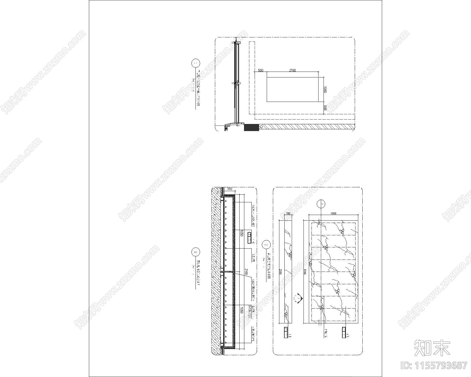 地面发光底座详图cad施工图下载【ID:1155793687】