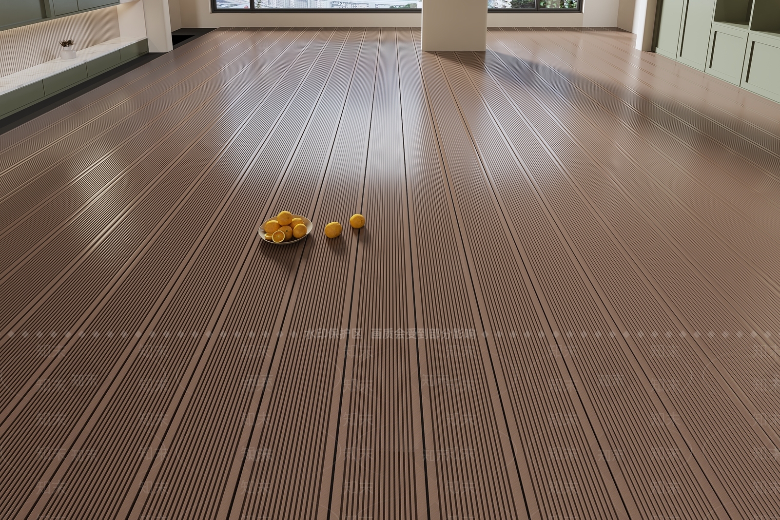 现代户外防腐木地板SU模型下载【ID:1155795221】