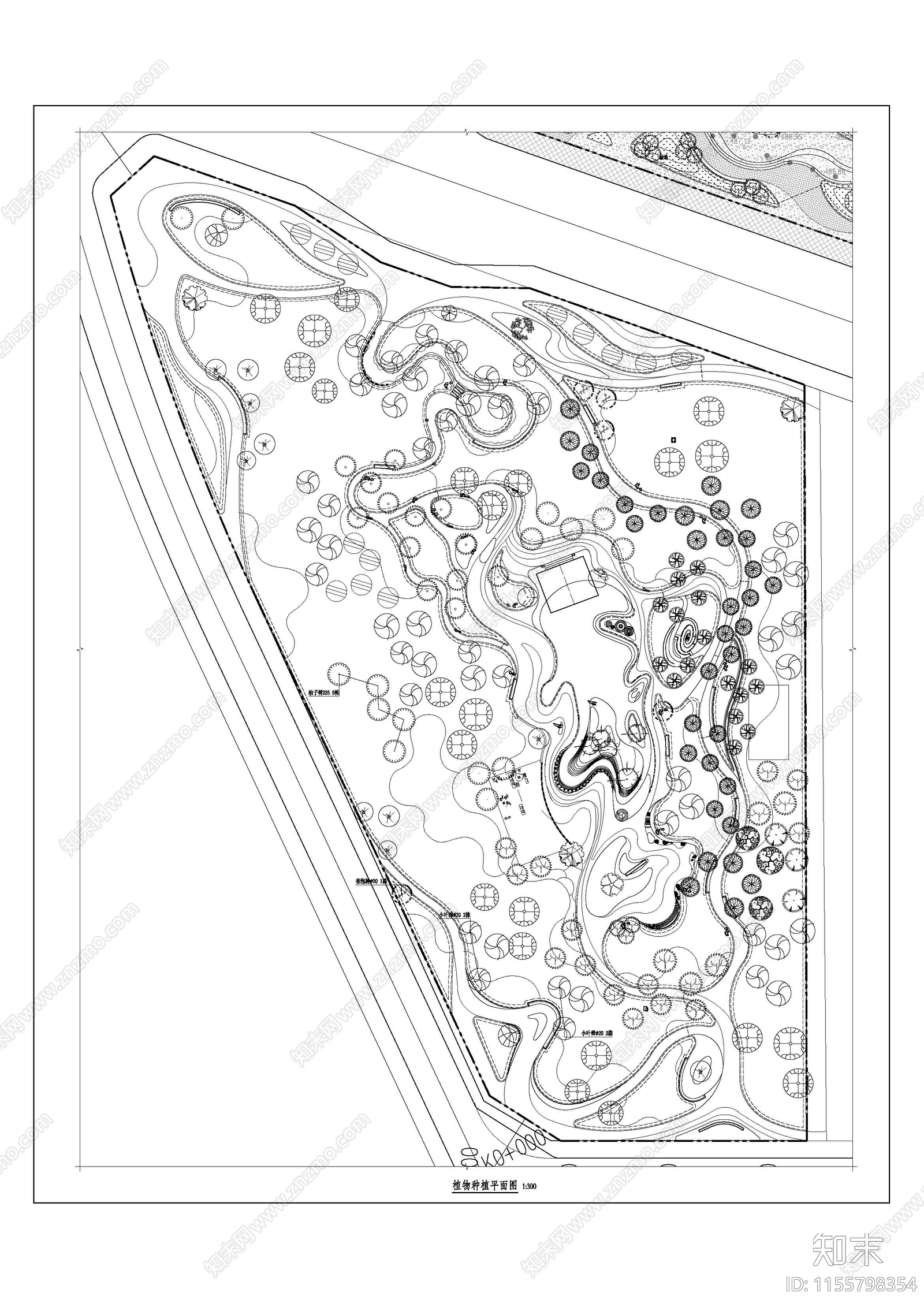 成都商务区社区公园cad施工图下载【ID:1155798354】