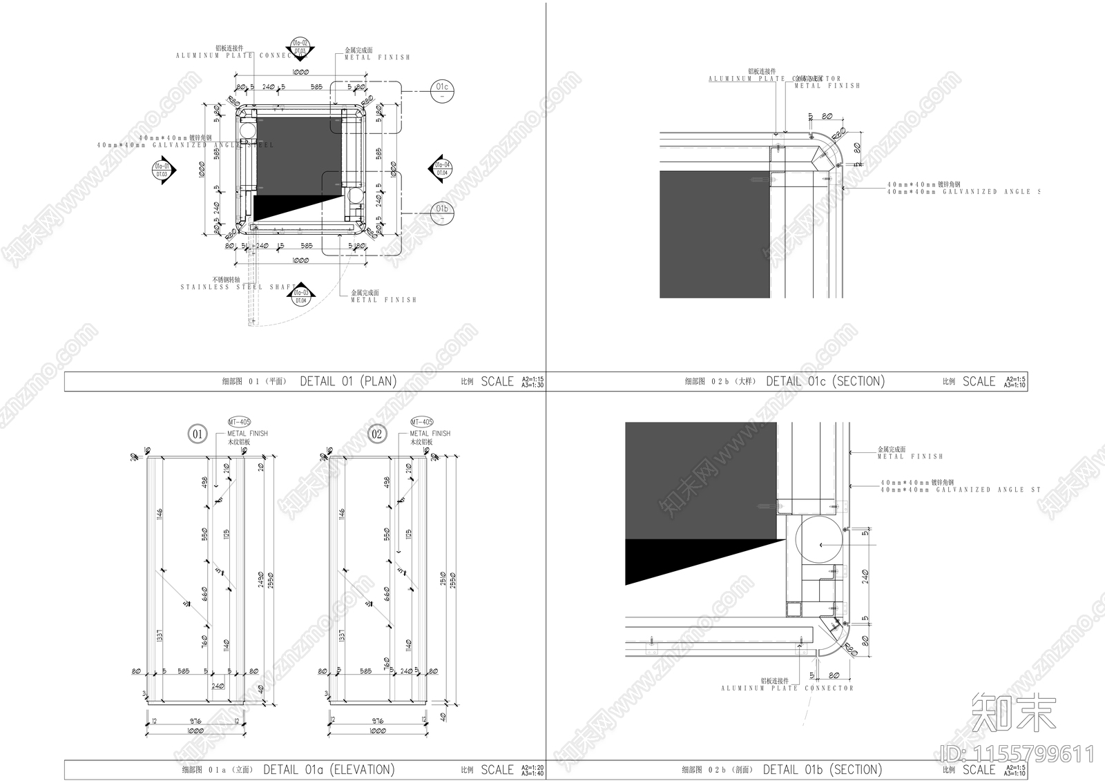 公区消防立柱大样图施工图下载【ID:1155799611】