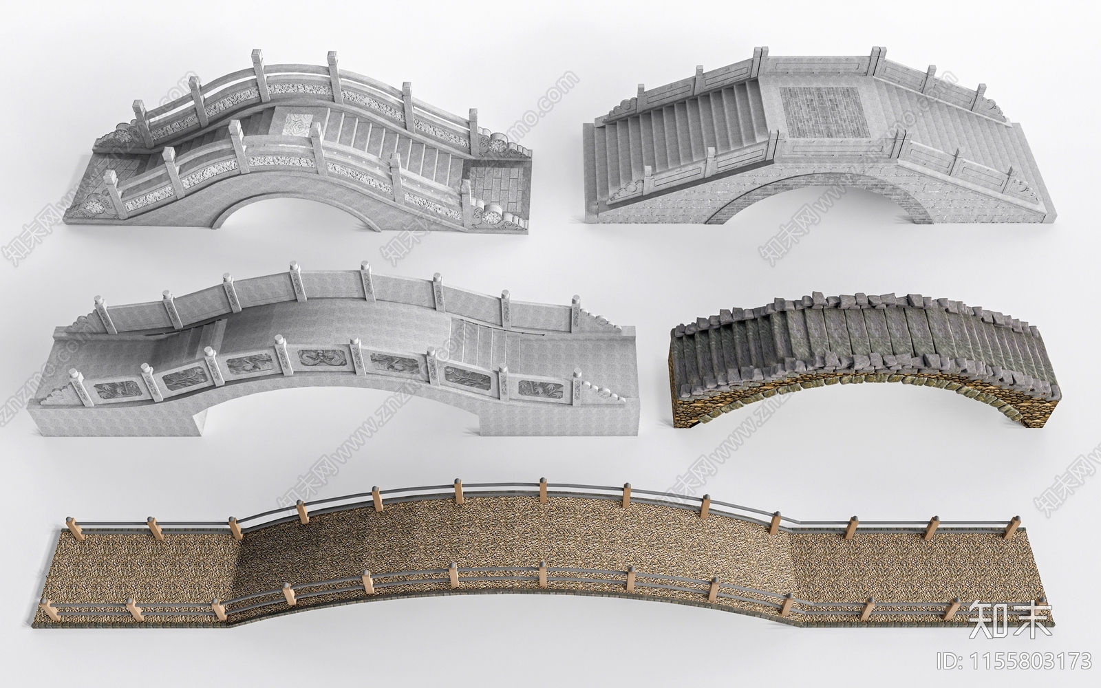 中式石桥SU模型下载【ID:1155803173】