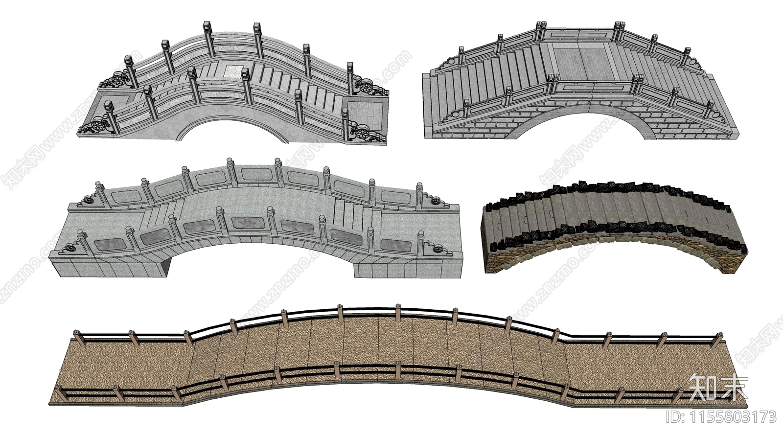 中式石桥SU模型下载【ID:1155803173】
