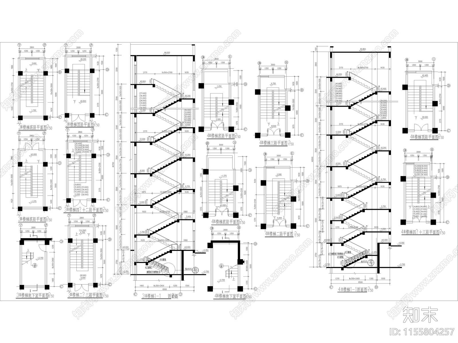 商业综合楼建筑设计图纸cad施工图下载【ID:1155804257】