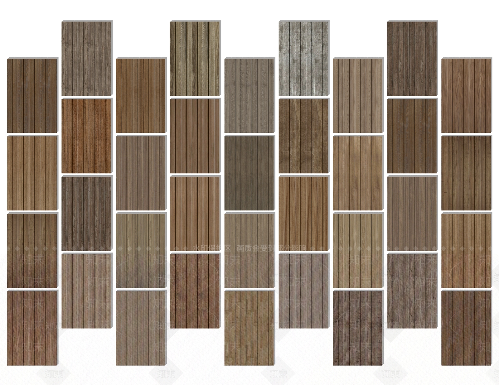 现代防腐木户外木地板SU模型下载【ID:1155805859】