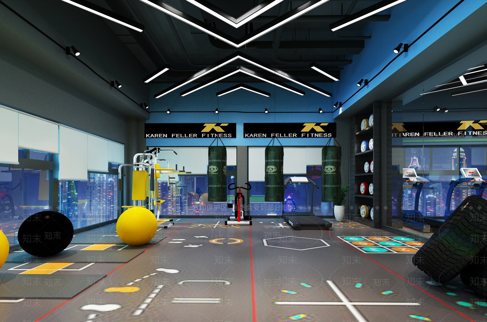 现代健身房3D模型下载【ID:1155807987】