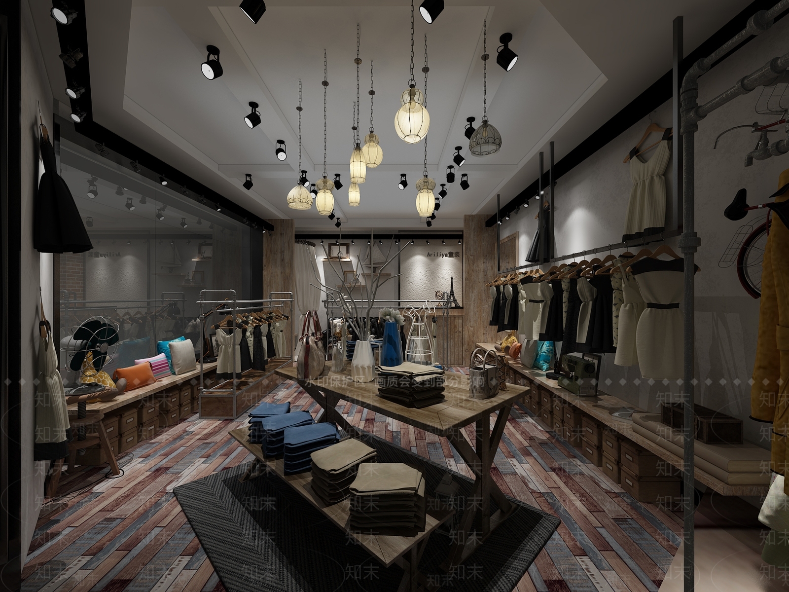 现代风格童装店3D模型下载【ID:1155808437】