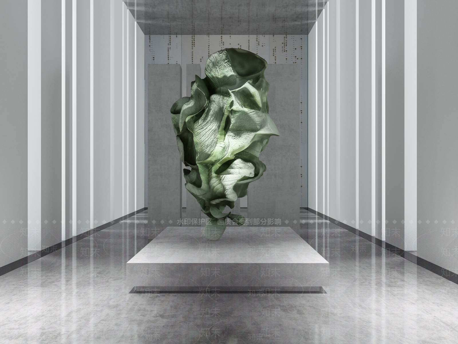 现代抽象艺术雕塑装置SU模型下载【ID:1155809662】