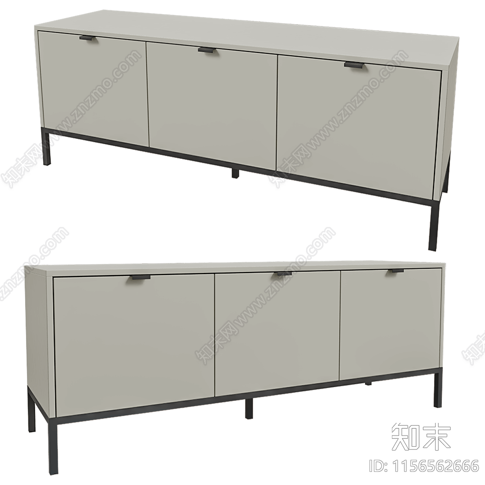 现代电视柜3D模型下载【ID:1156562666】