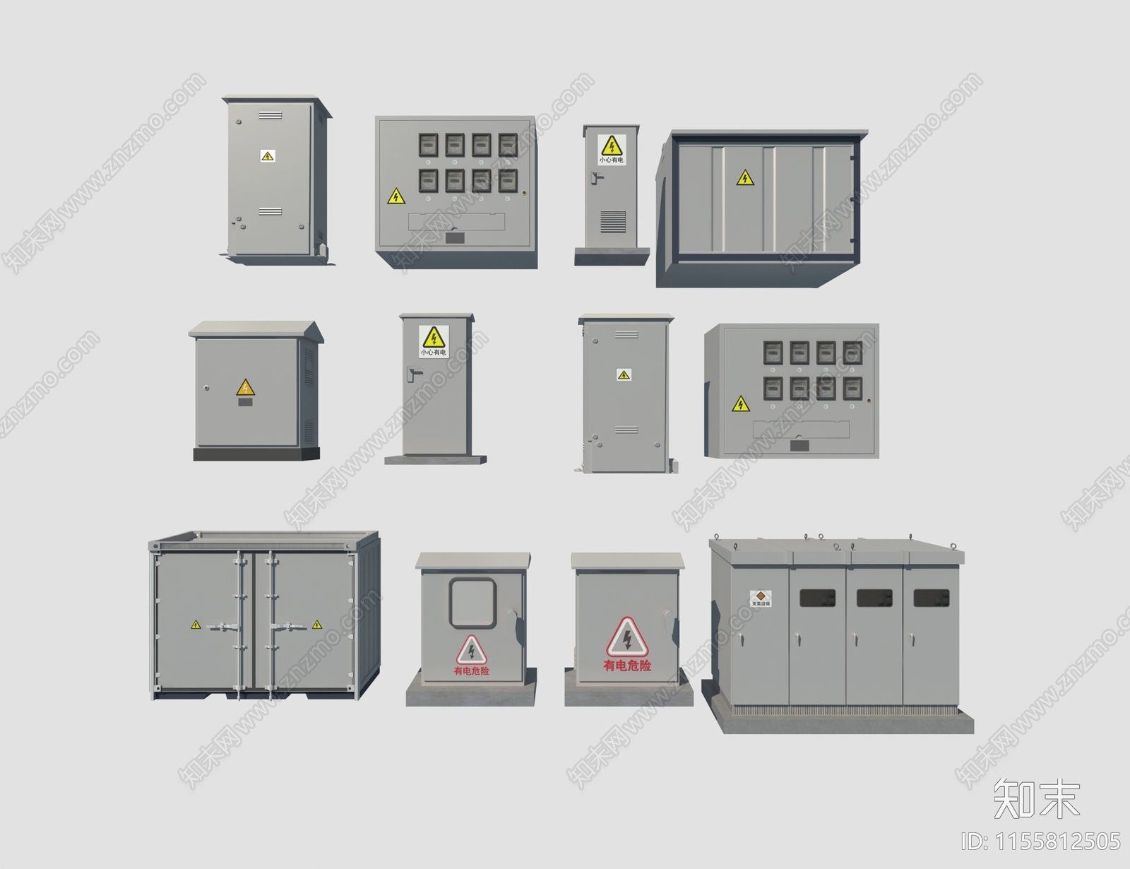 现代配电房3D模型下载【ID:1155812505】