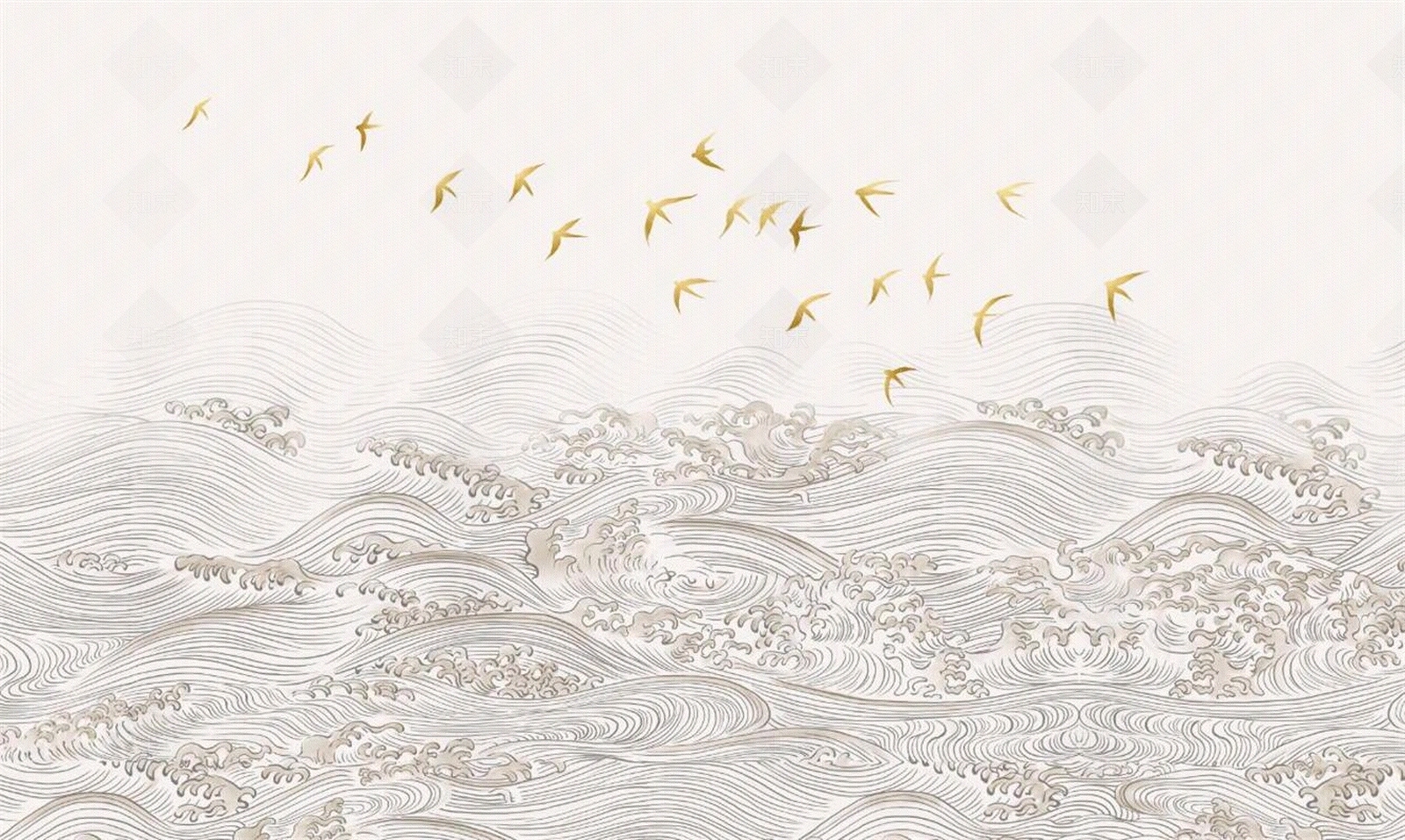 新中式意境抽象装饰画贴图下载【ID:1155814122】