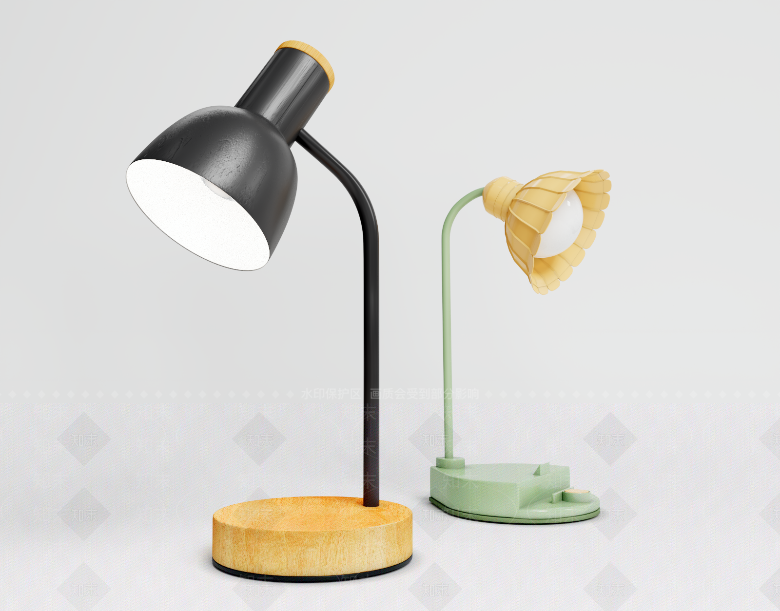 现代创意台灯SU模型下载【ID:1155815912】
