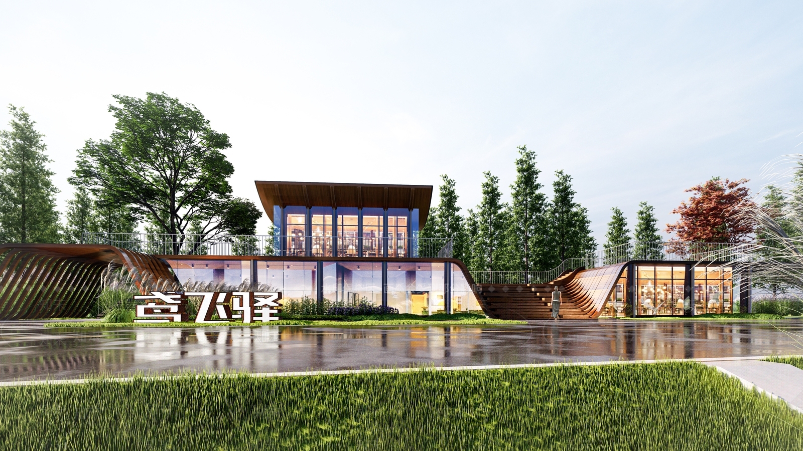 现代城市乡村驿站SU模型下载【ID:1155817461】