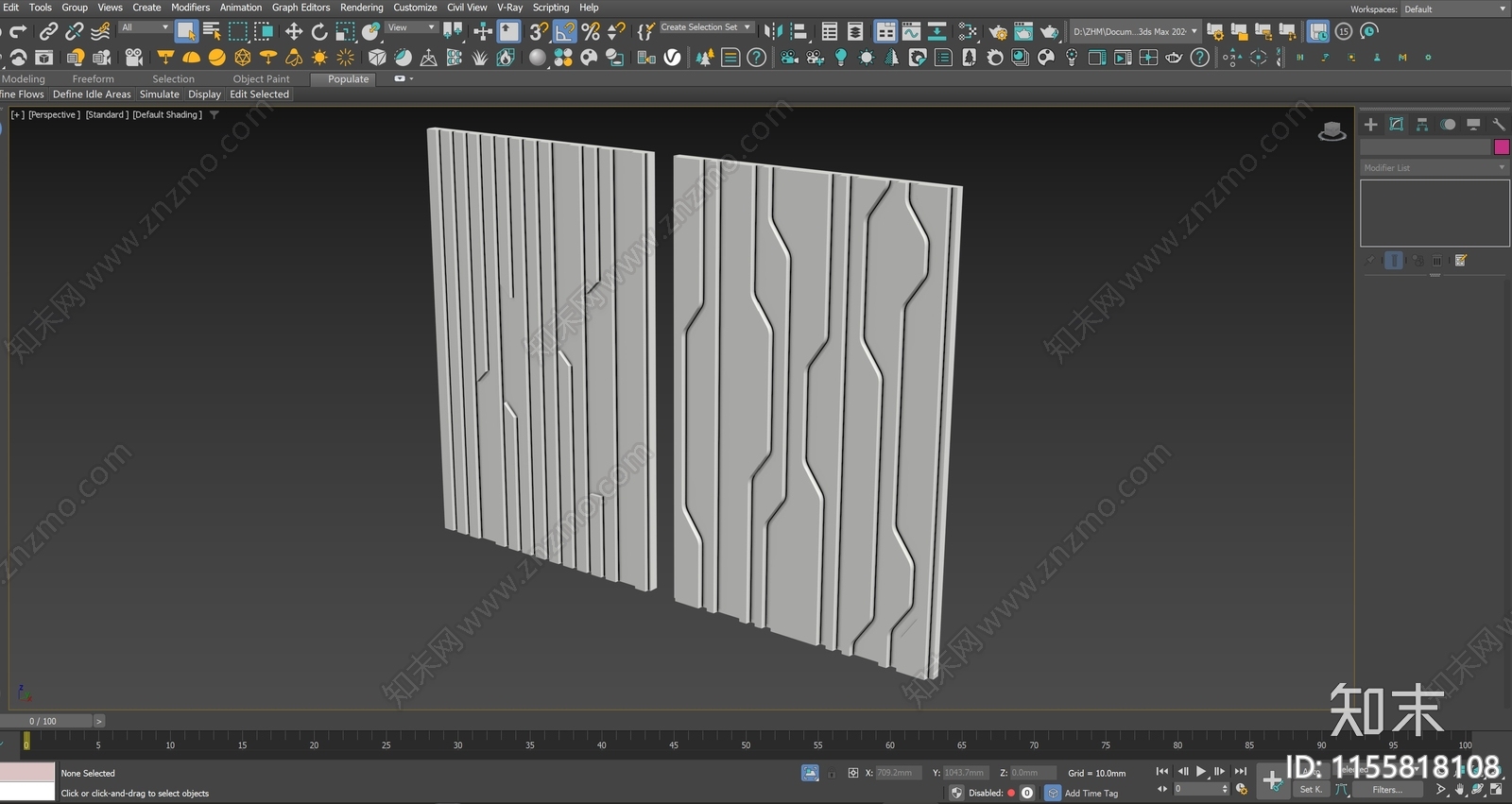 护墙板3D模型下载【ID:1155818108】