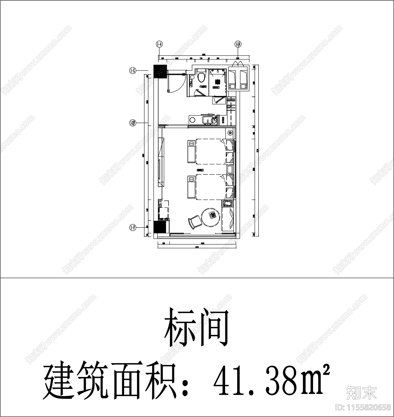 50套安缦君悦柏悦城家高端酒店民宿客房平面施工图下载【ID:1155820658】