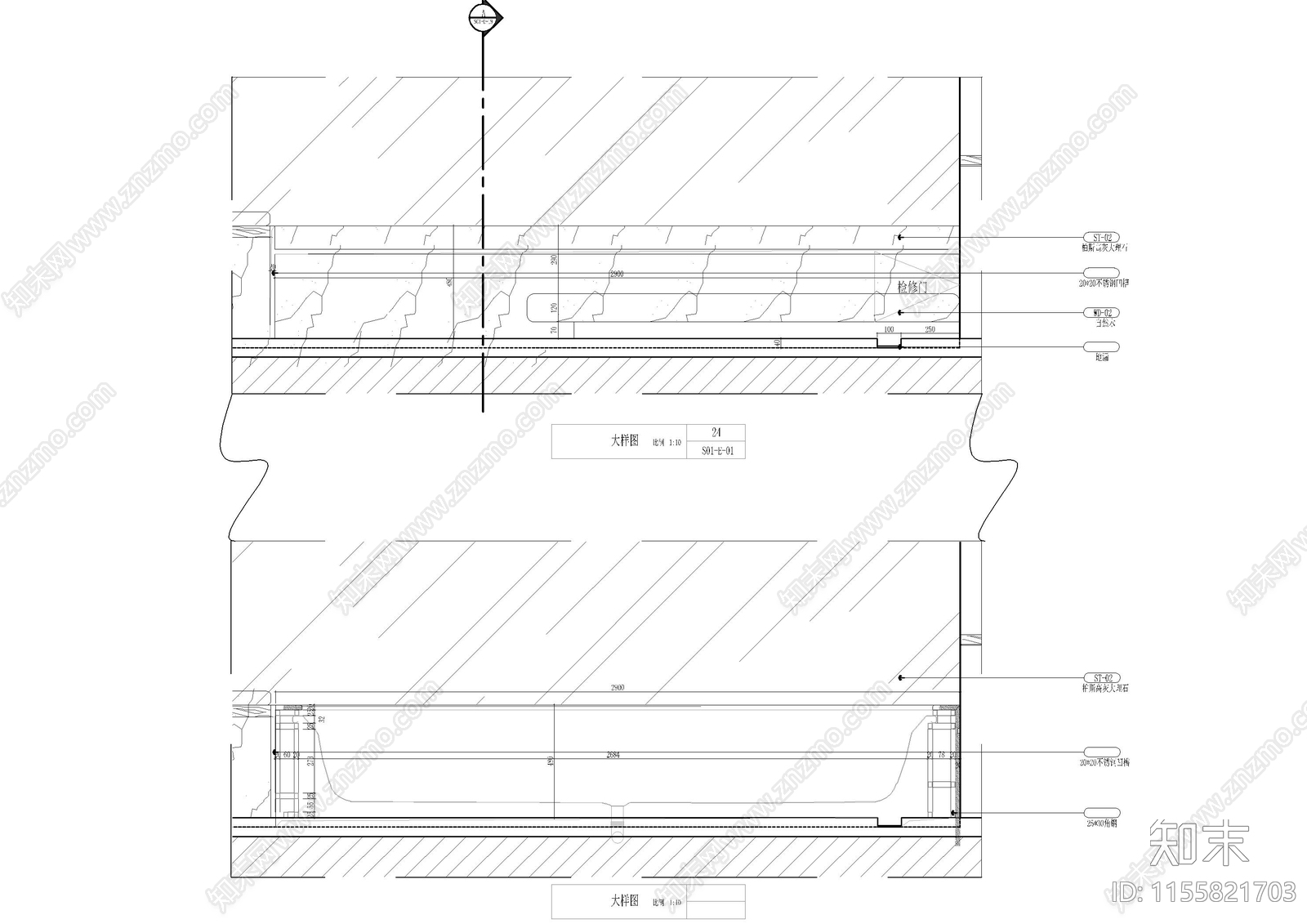 矮台及木屏风大样图cad施工图下载【ID:1155821703】