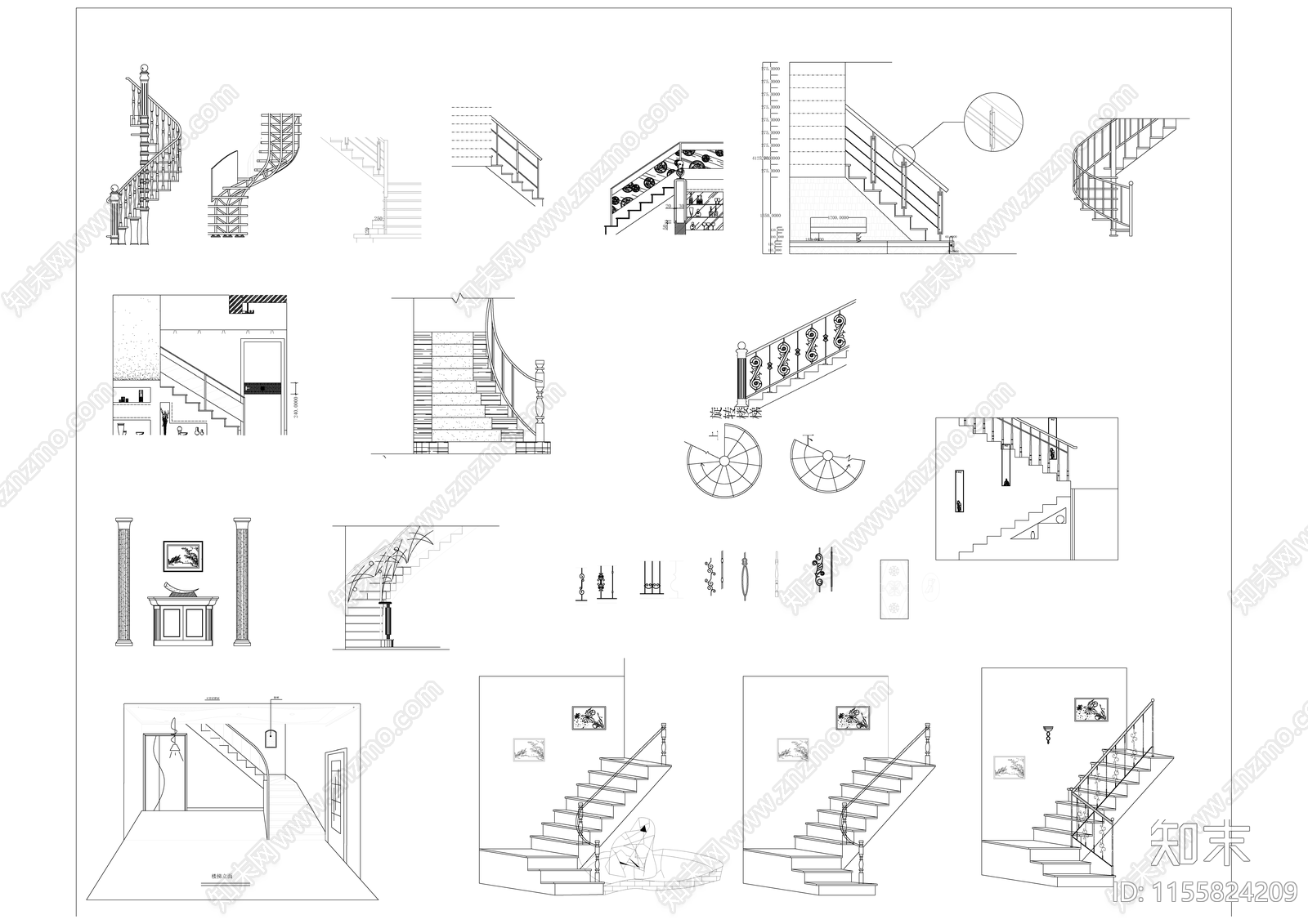 建筑家工装通用家具图库施工图下载【ID:1155824209】