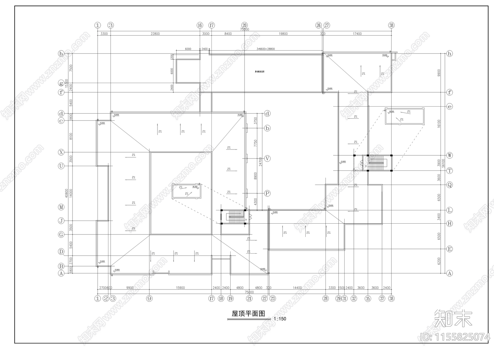 某中学教学楼cad施工图下载【ID:1155825074】