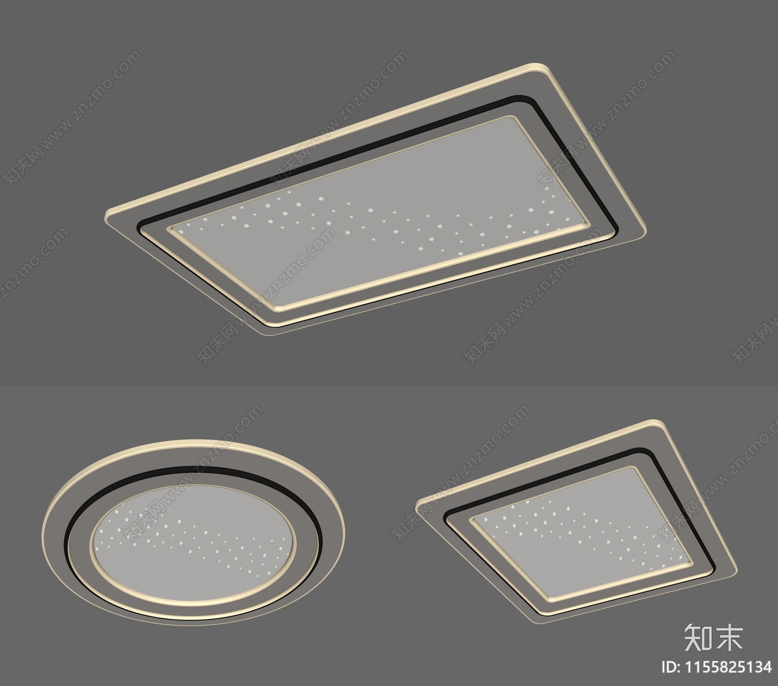 现代奶油风吸顶灯SU模型下载【ID:1155825134】