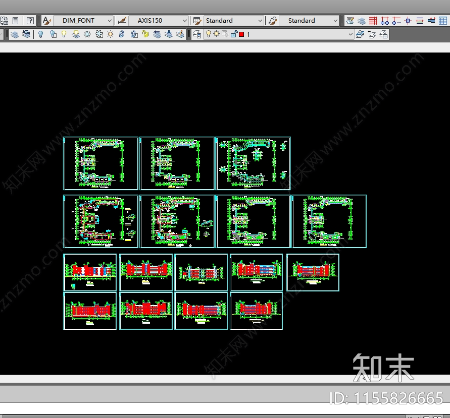 某中学教学楼综合楼cad施工图下载【ID:1155826665】