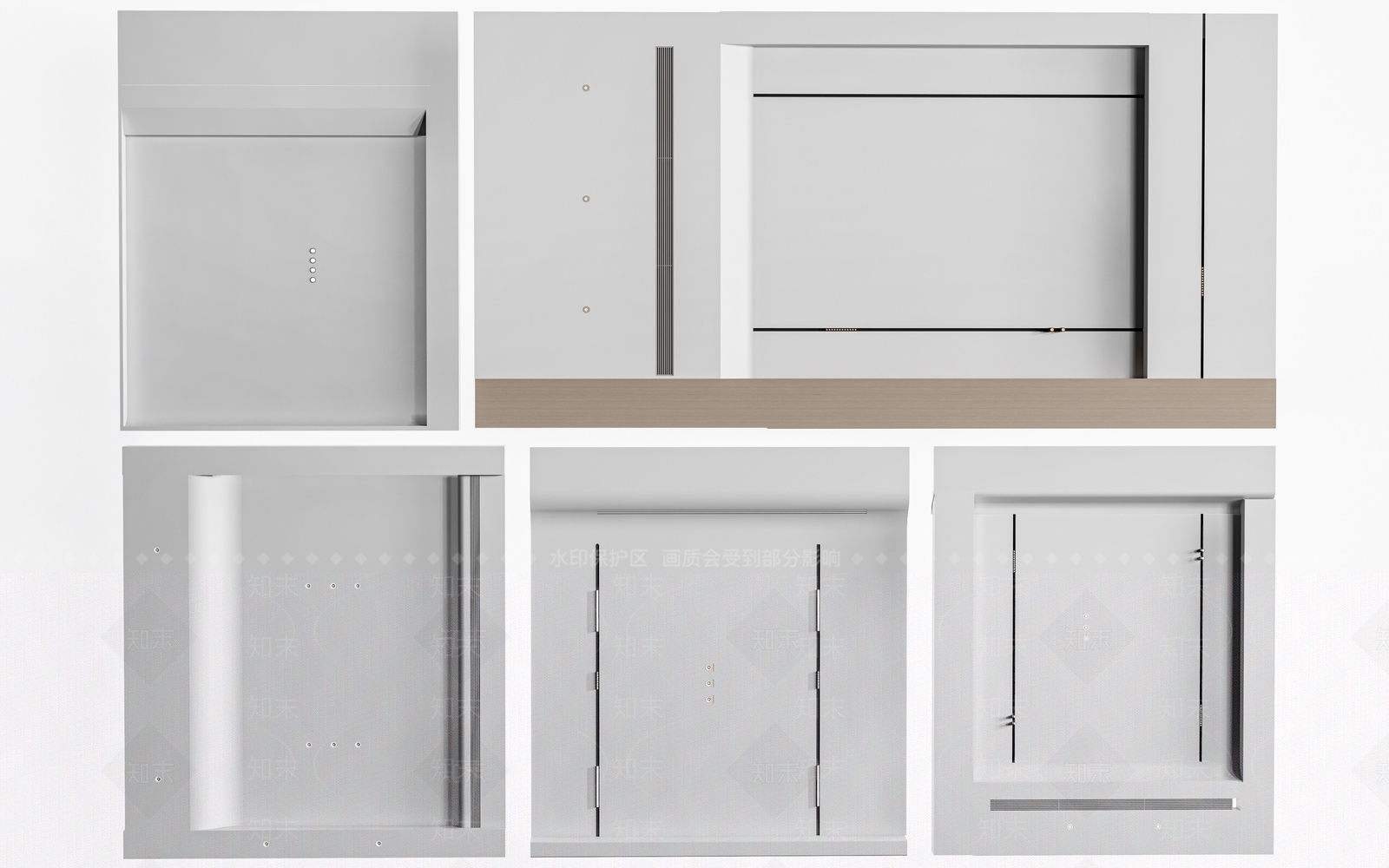 现代客厅吊顶3D模型下载【ID:1155829975】