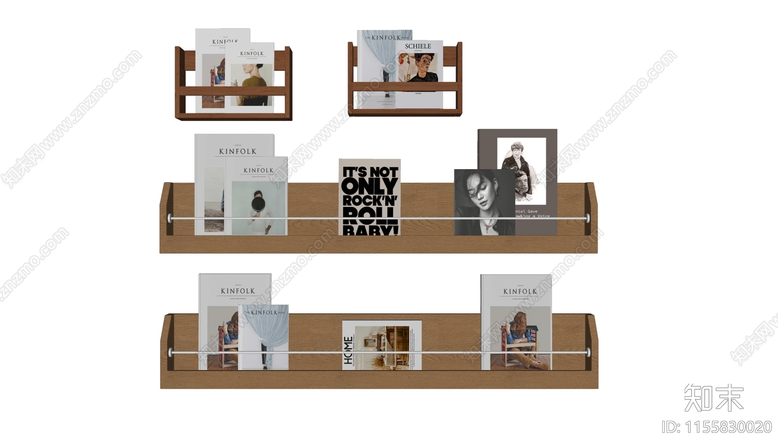 Mooie现代实木书架SU模型下载【ID:1155830020】
